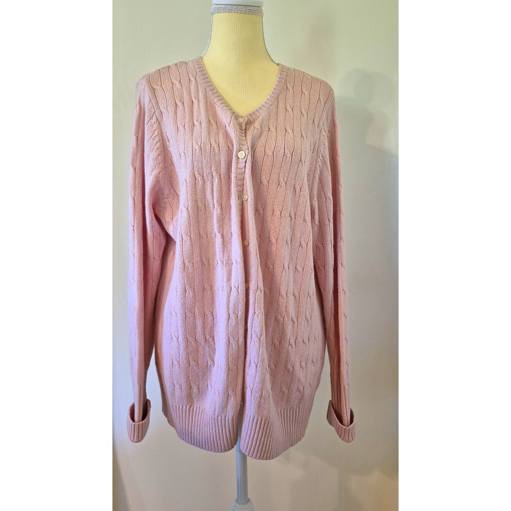 Old Navy '09 Womens XL Cable Knit Cardigan Sweater Rabbit Soft Girl Coquette Y2K